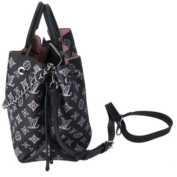 Louis Vuitton Flight Mode Monogram Mahina Bella Tote Rainbow Black - Picture 3 of 10